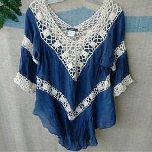 Women's top boho Medium